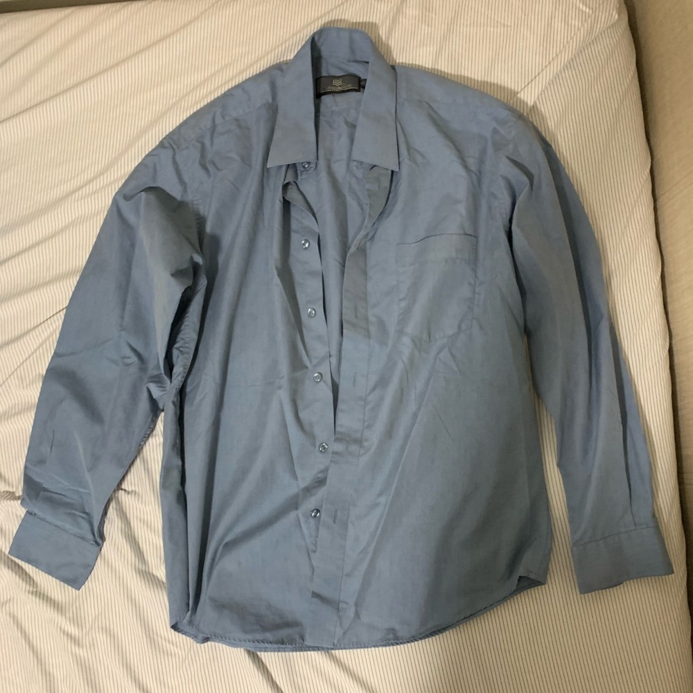 Casual Blue Button Down Shirt